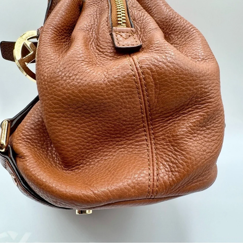 Michael Kors Bedford Tan Leather Satchel | Very Good Condition - Picture 7 of 13